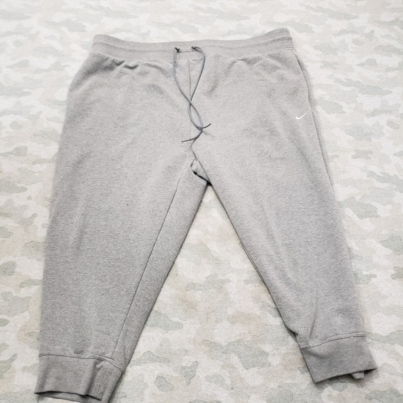 Nike Pants - Nike‎ Joggers Womens 4X Gray Dri-Fit Hight Rise Fleece Pockets Drawstring